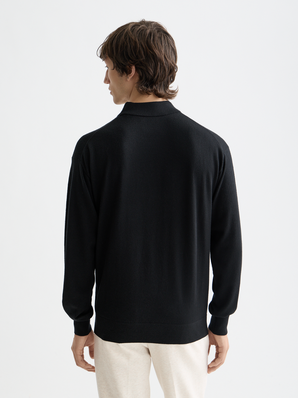 Essentials MOCK NECK PULLOVER - BLACK
