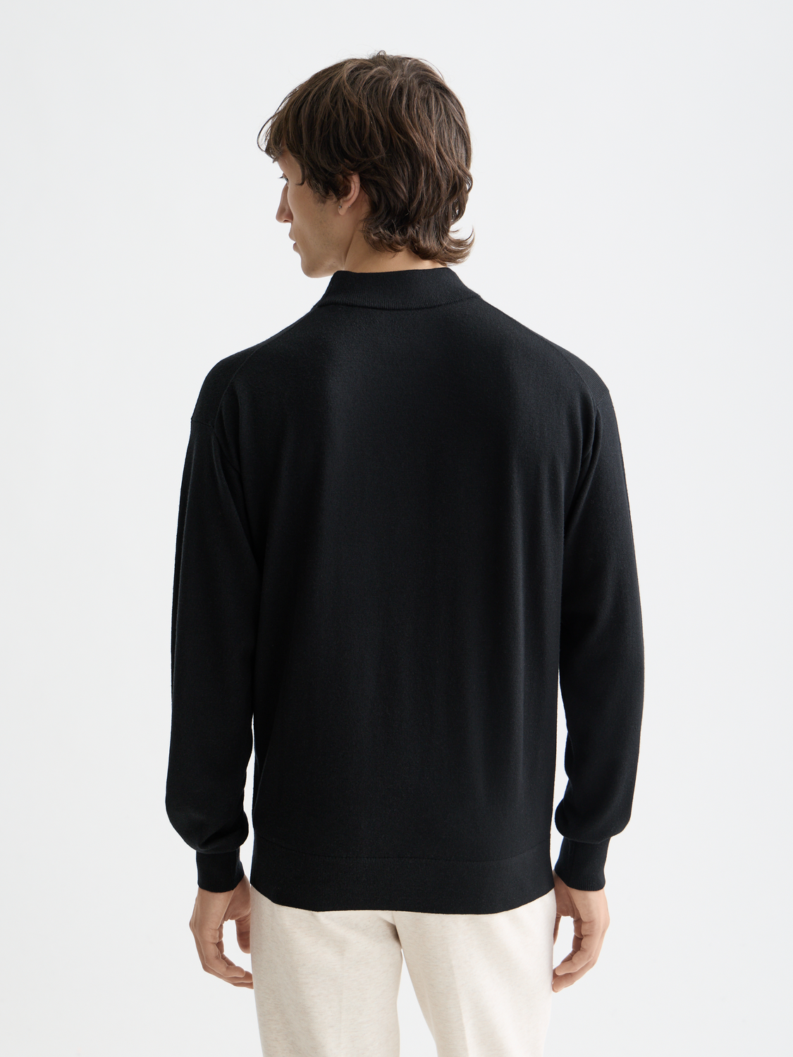 Essentials MOCK NECK PULLOVER - BLACK