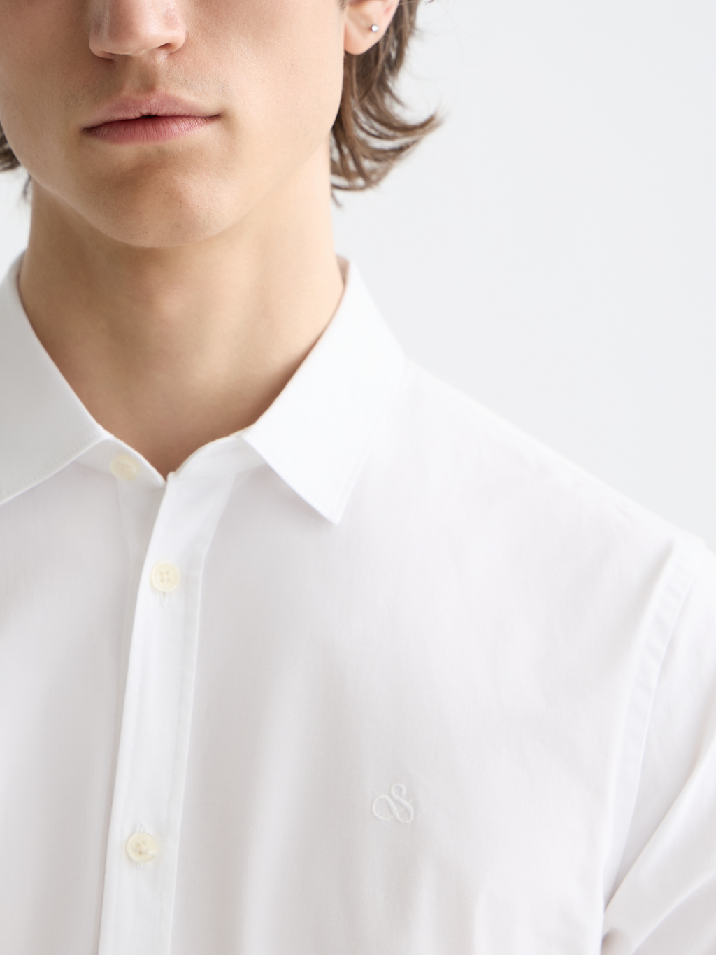 Essentials POPLIN SOLID Shirt - BRIGHT WHITE