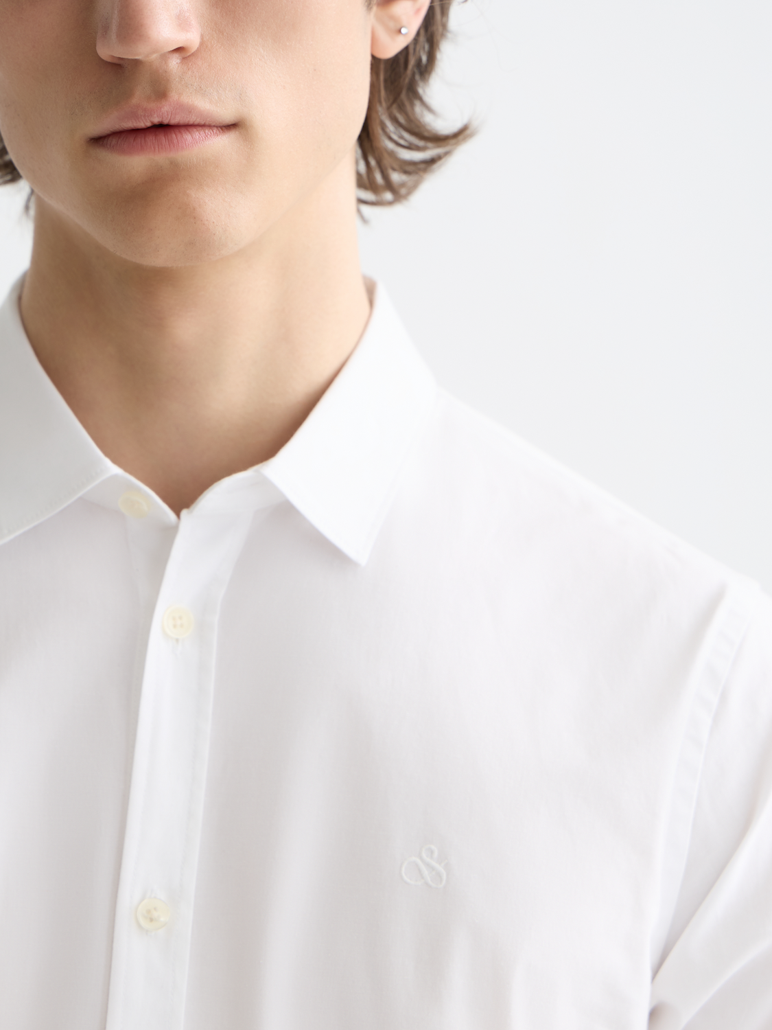 Essentials POPLIN SOLID Shirt - BRIGHT WHITE
