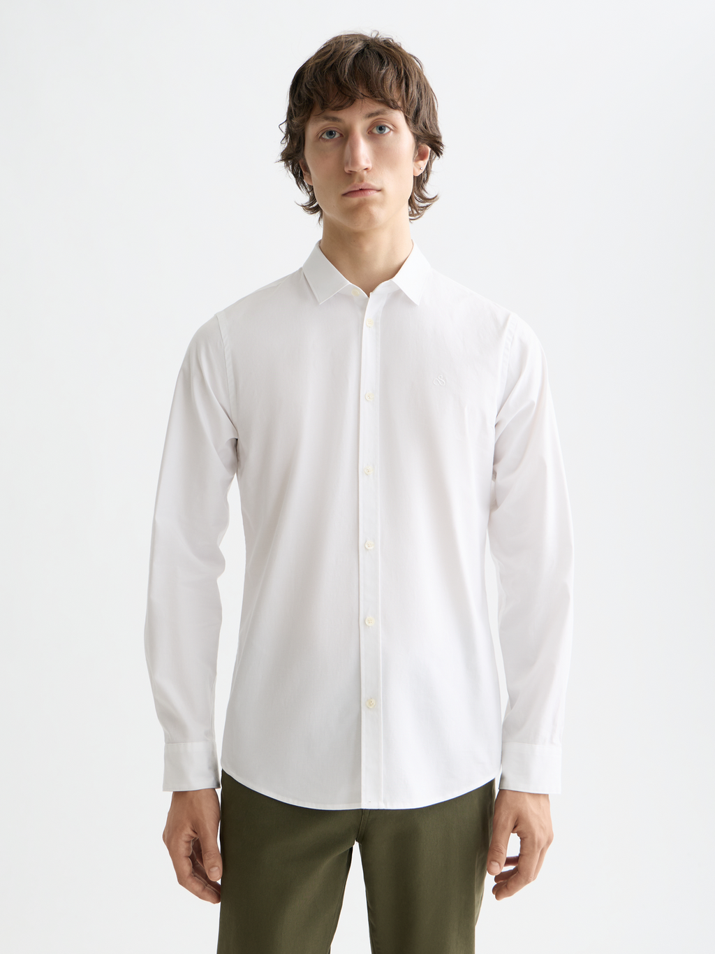 Essentials POPLIN SOLID Shirt - BRIGHT WHITE