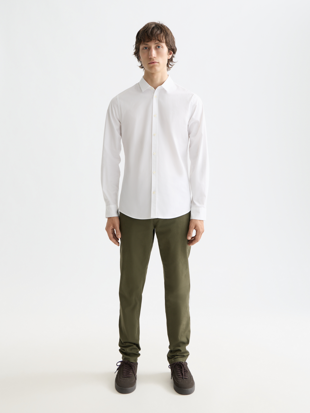 Essentials POPLIN SOLID Shirt - BRIGHT WHITE