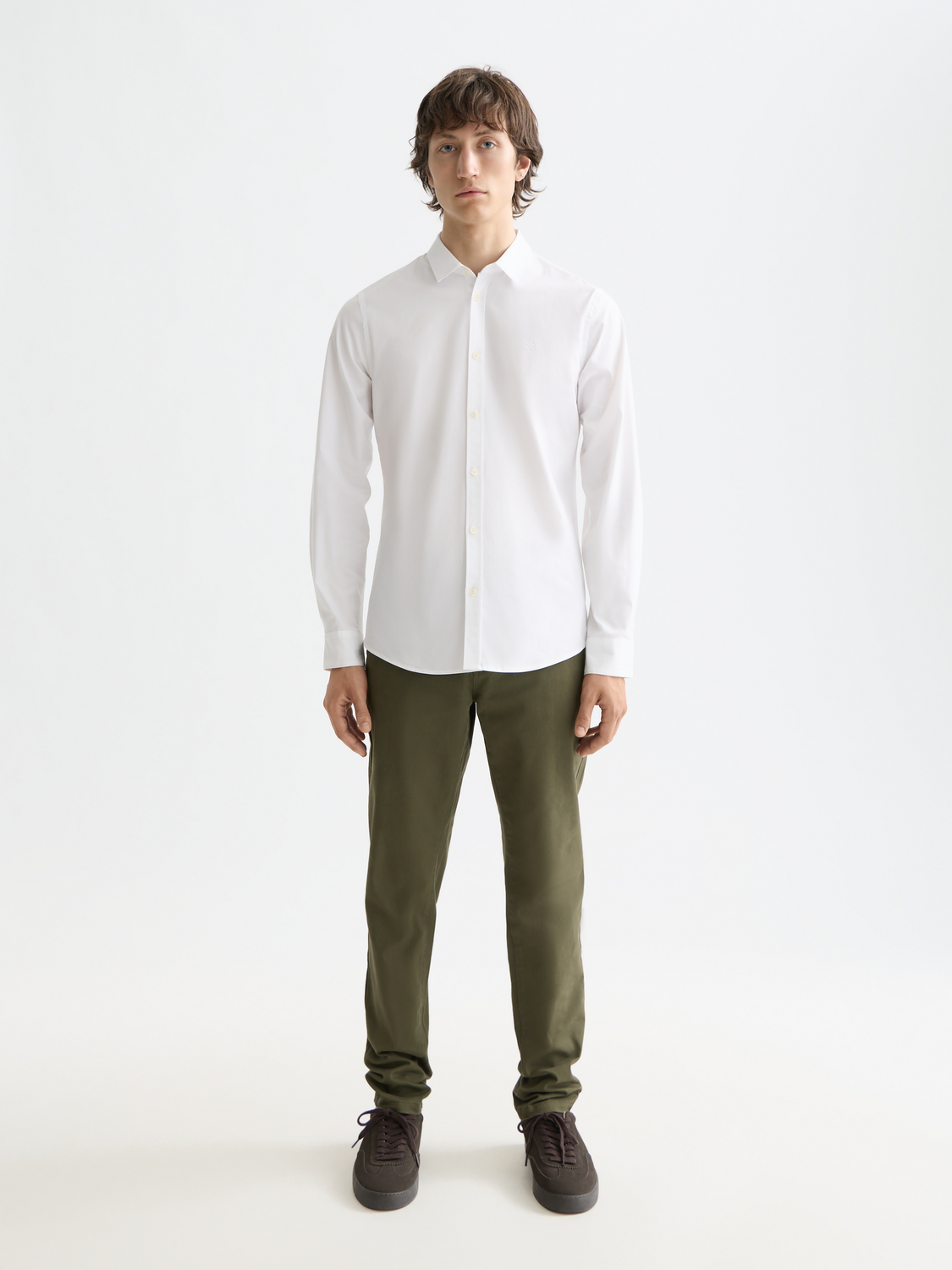 Essentials POPLIN SOLID Shirt - BRIGHT WHITE