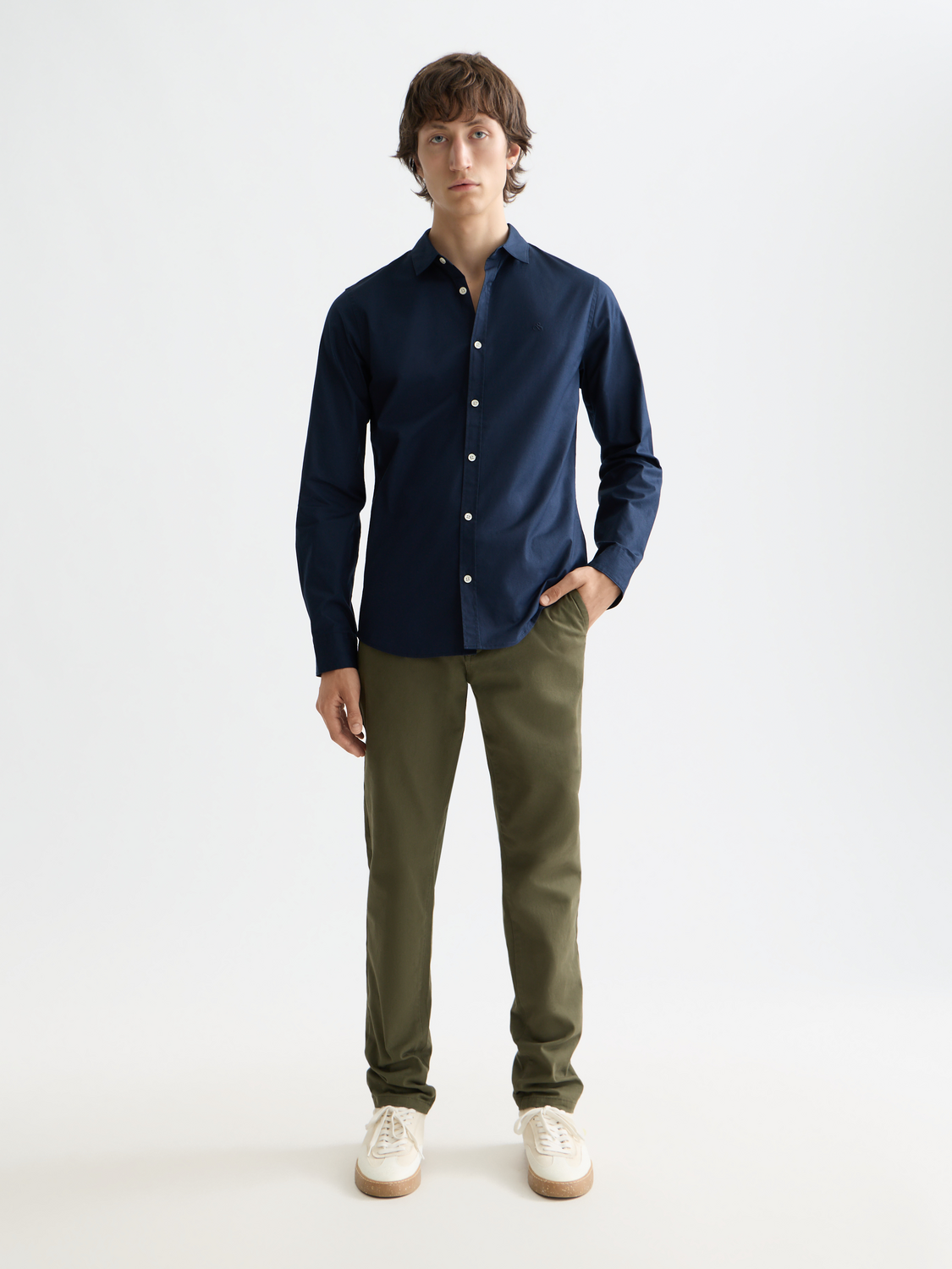 Essentials POPLIN SOLID Shirt - NIGHT