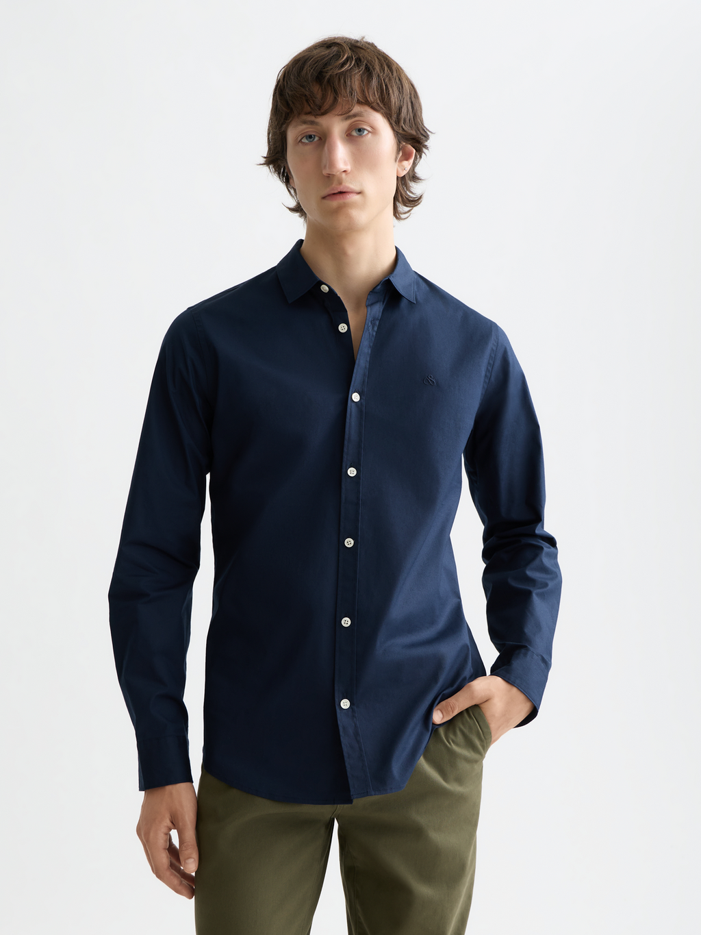 Essentials POPLIN SOLID Shirt - NIGHT