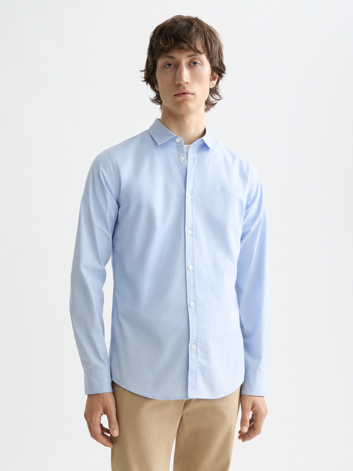 Essentials POPLIN SOLID Shirt - SHIRT BLUE