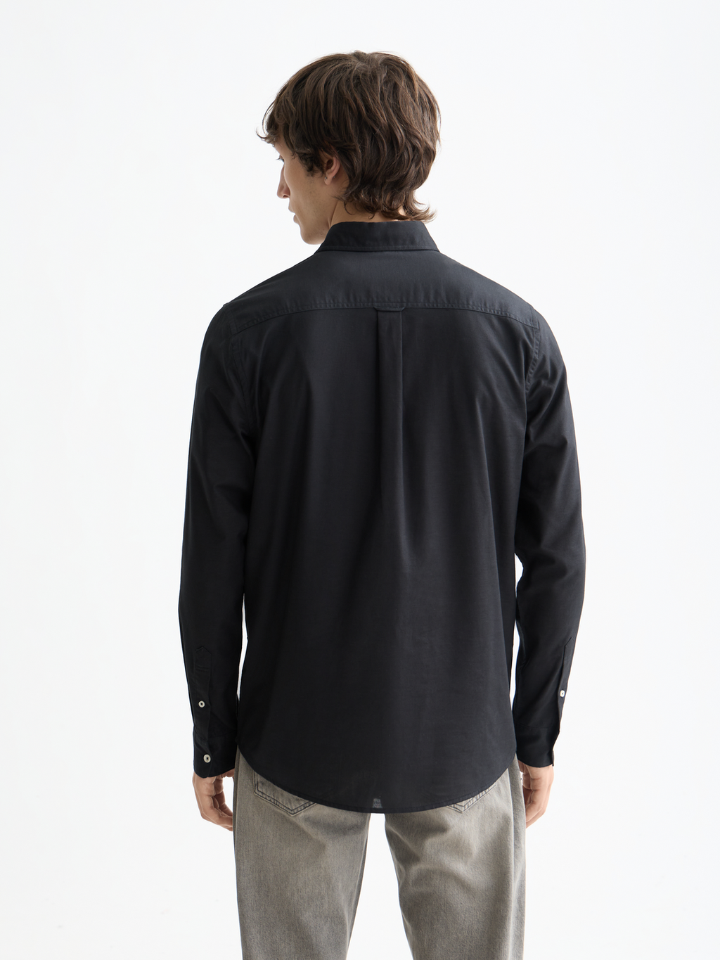 Essentials OXFORD SOLID Shirt - BLACK