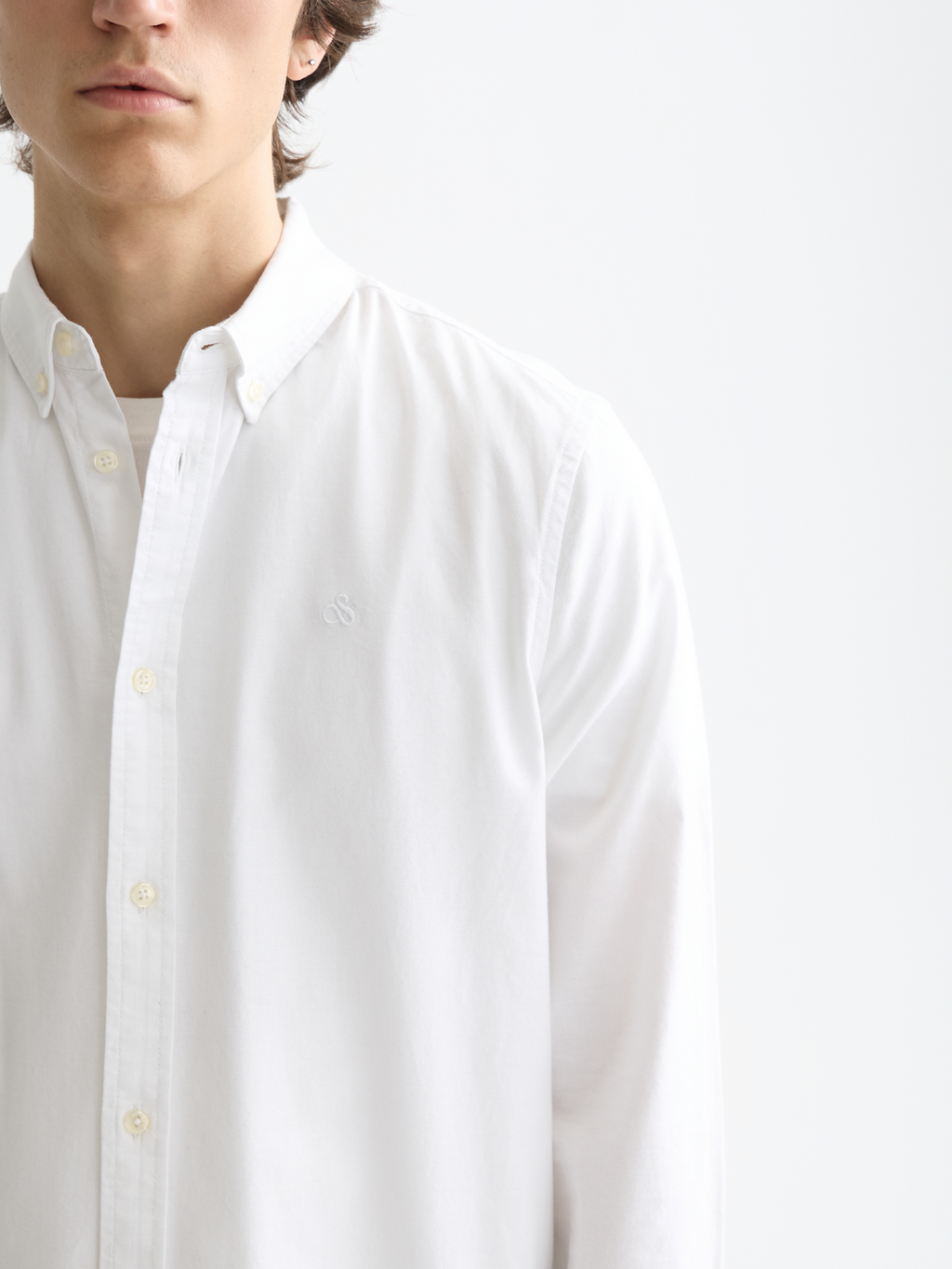 Essentials OXFORD SOLID Shirt - WHITE