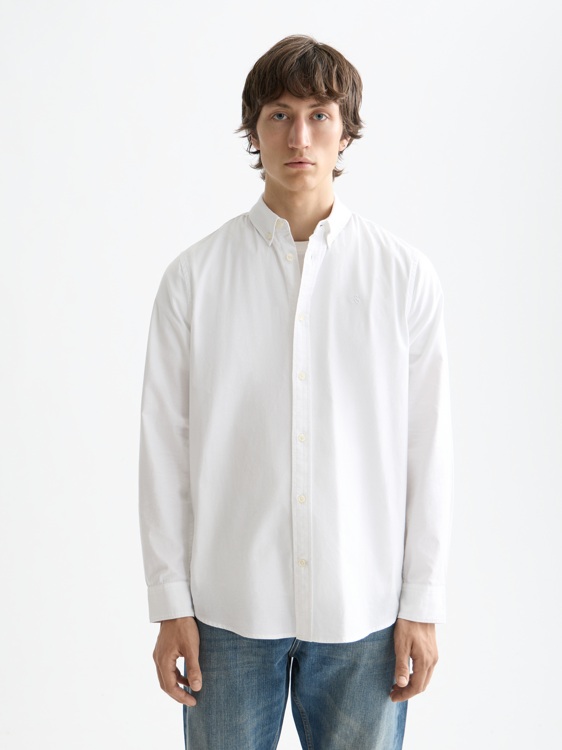 Essentials OXFORD SOLID Shirt - WHITE