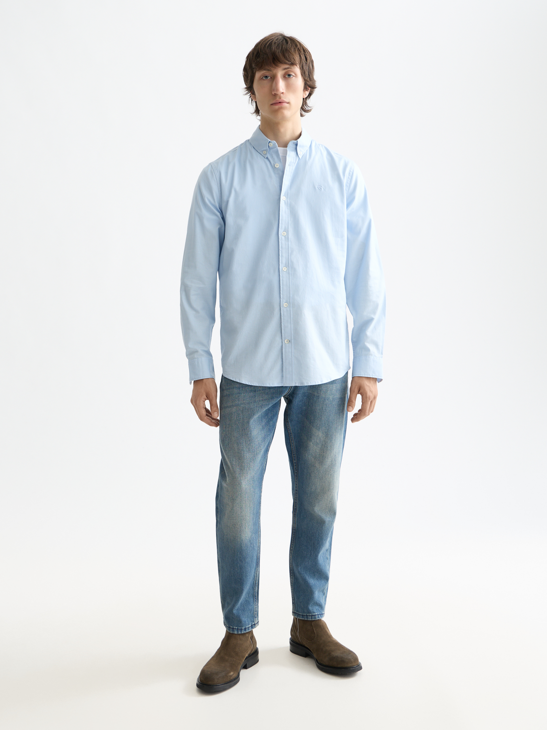 Essentials OXFORD SOLID Shirt - SHIRT BLUE