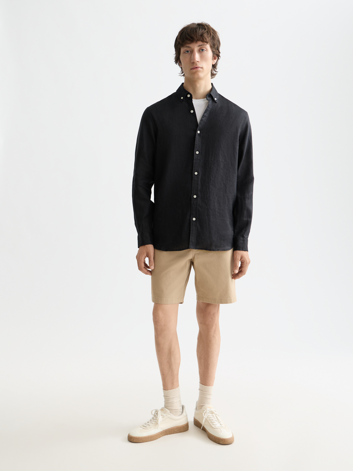 Essentials Linen Shirt - BLACK