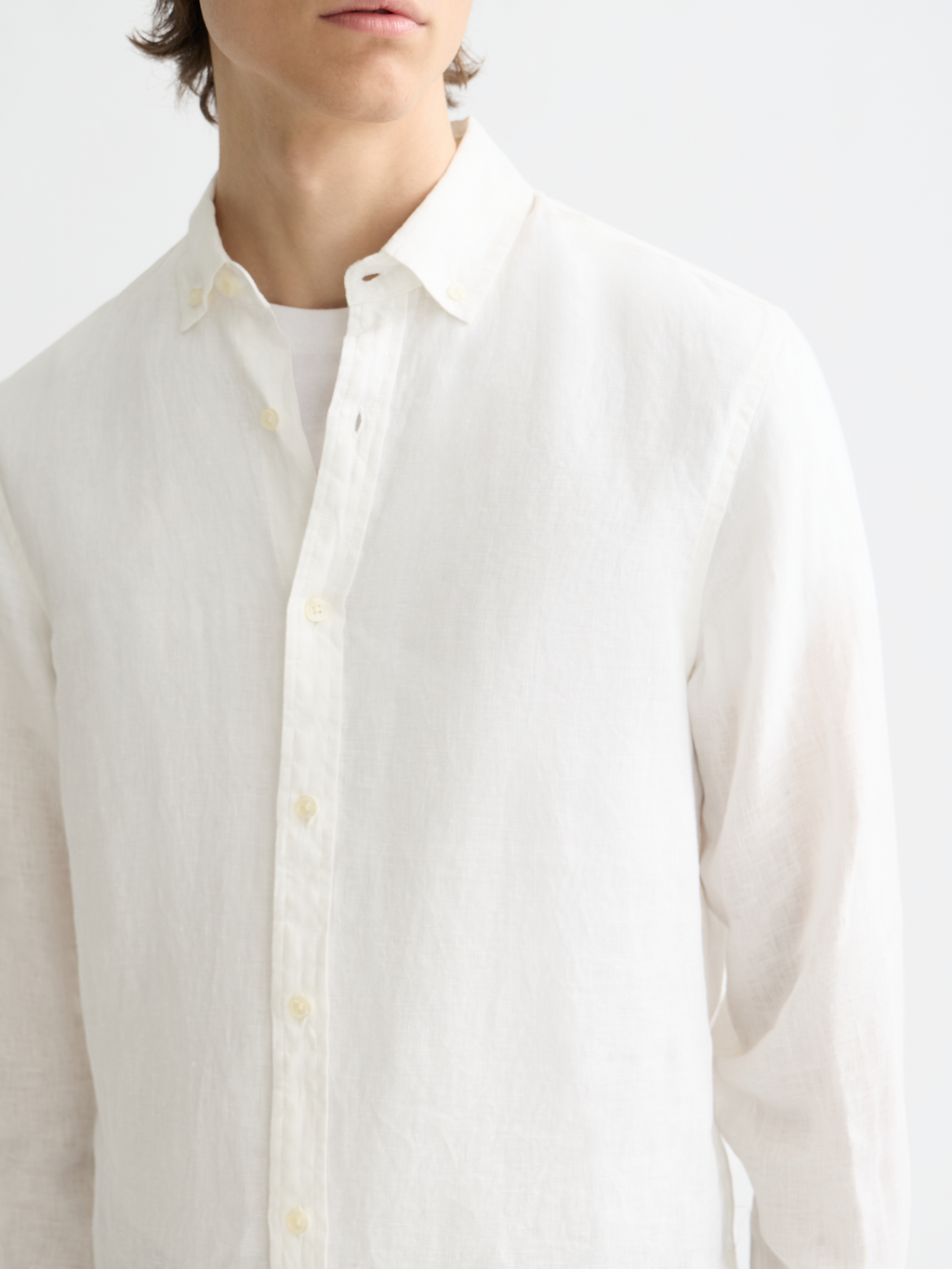 Essentials Linen Shirt - OFF WHITE