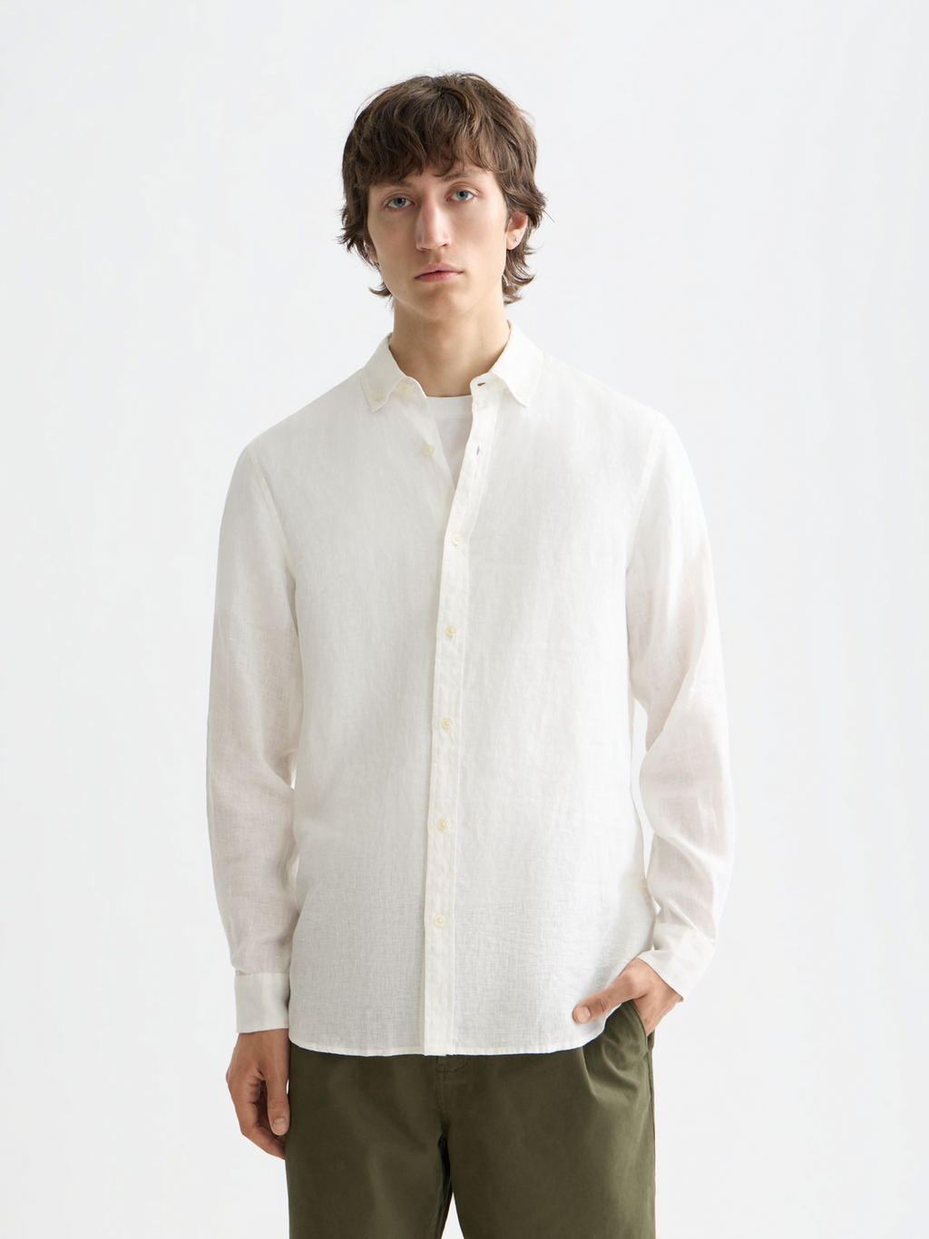 Essentials Linen Shirt - OFF WHITE
