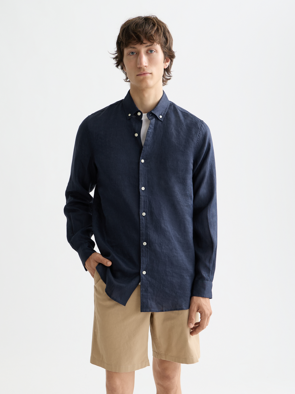 Essentials Linen Shirt - NIGHT