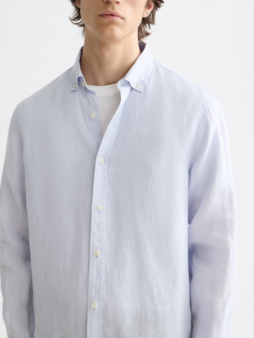 Essentials Linen Shirt - SHIRT BLUE