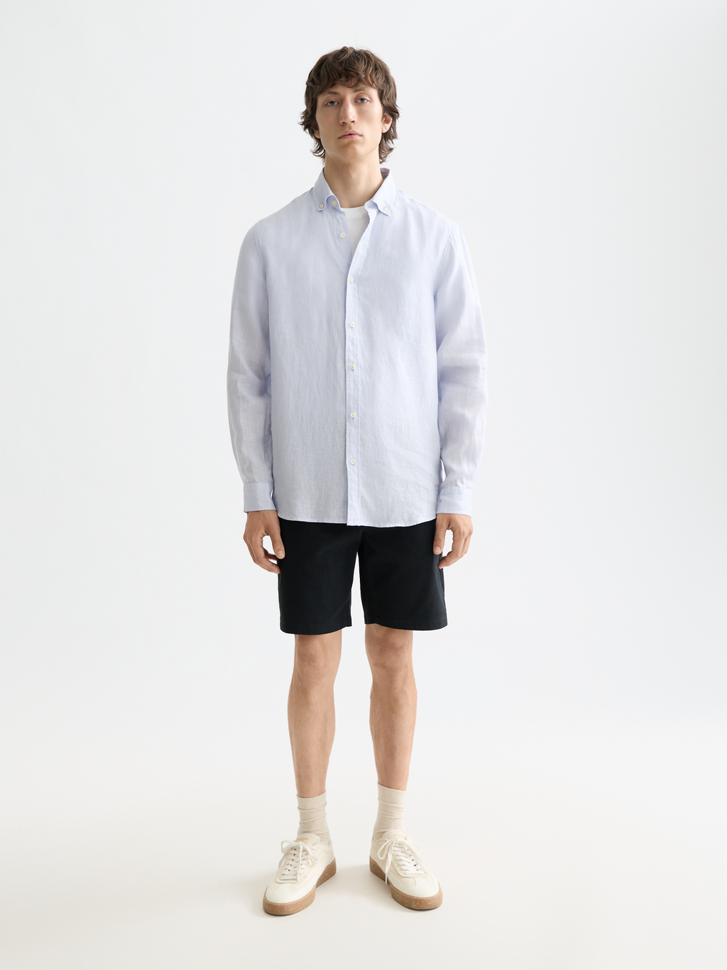 Essentials Linen Shirt - SHIRT BLUE