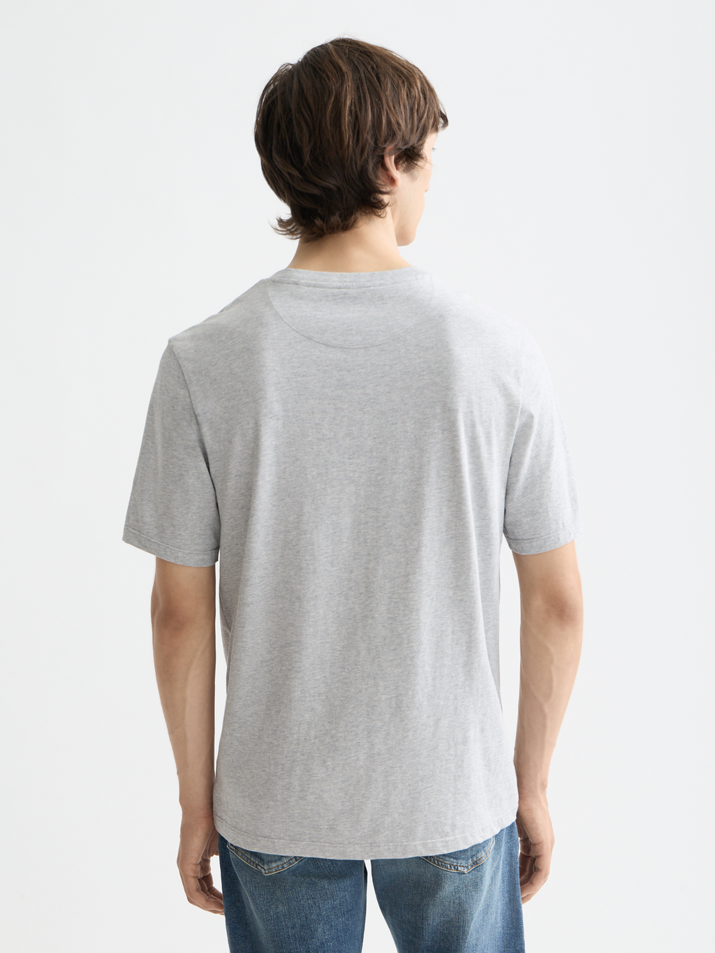 ESSENTIALS LOGO T-SHIRT - GREY MELANGE