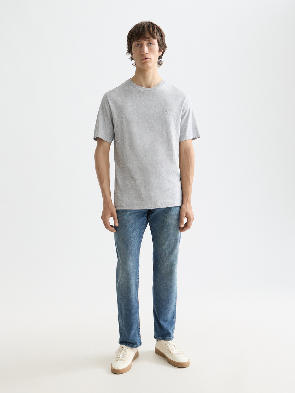 ESSENTIALS LOGO T-SHIRT - GREY MELANGE