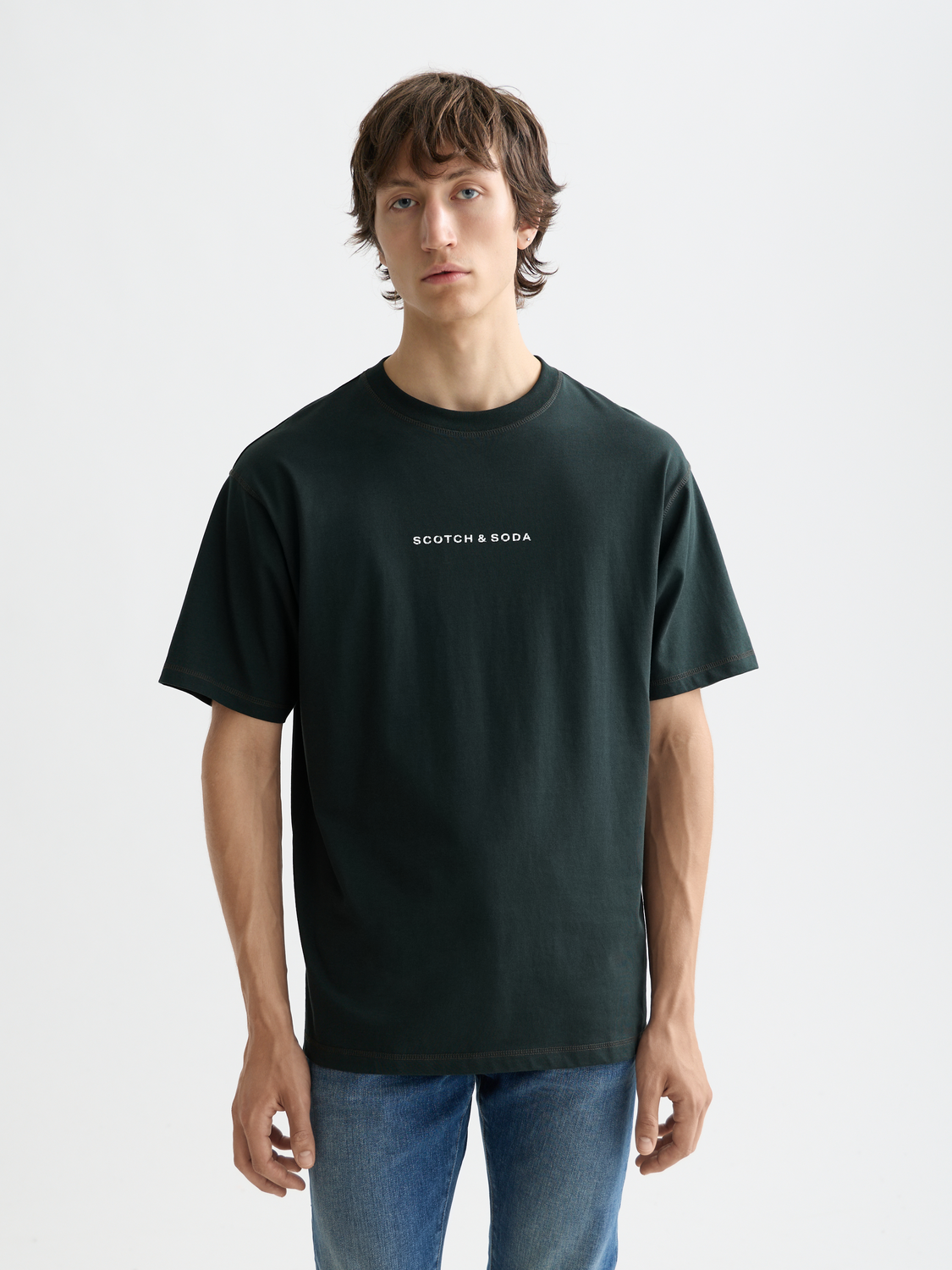 Essentials LOGO FRONT CHEST T-SHIRT - GRACHTEN GREEN