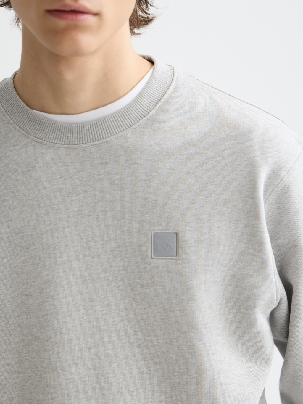 Essentials LOGO SWEATSHIRT - GREY MELANGE