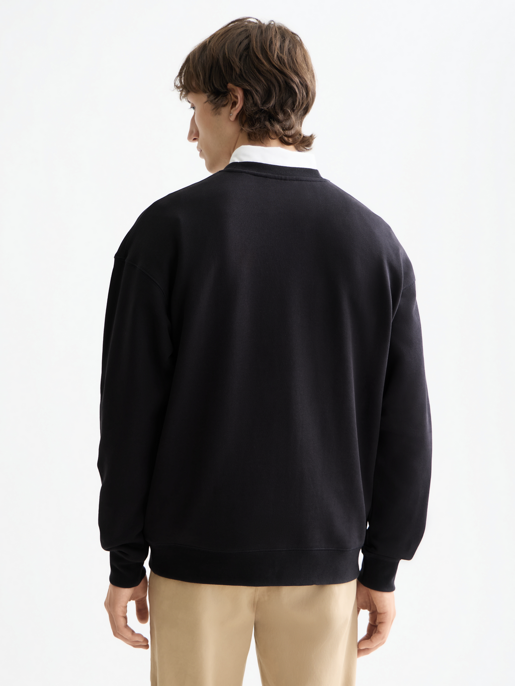 Essentials LOGO FRONT CHEST SWEATSHIRT - BLACK