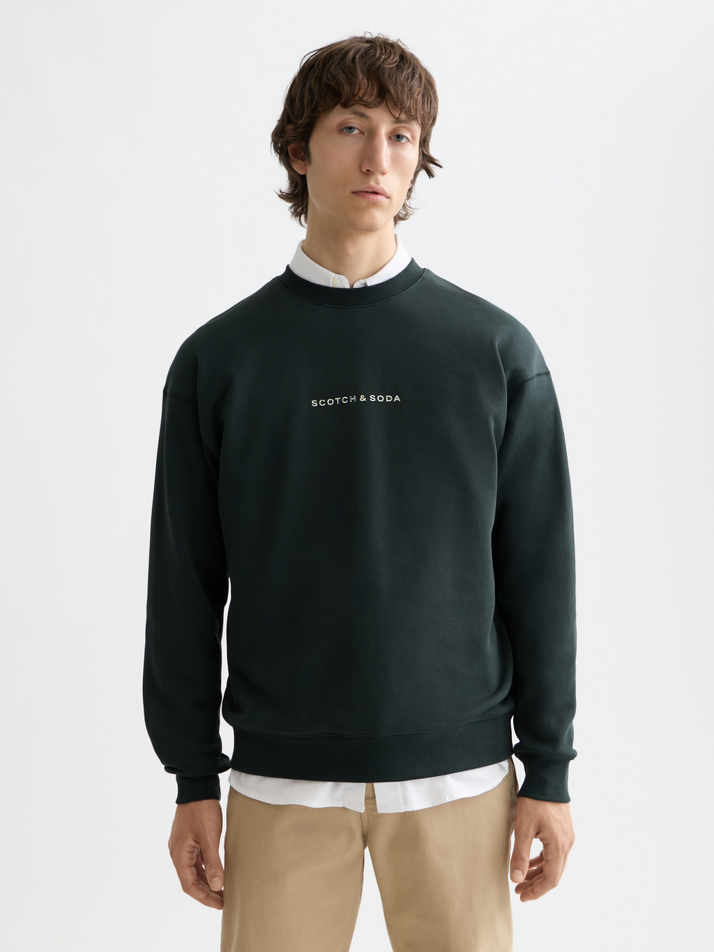 Essentials LOGO FRONT CHEST SWEATSHIRT - GRACHTEN GREEN