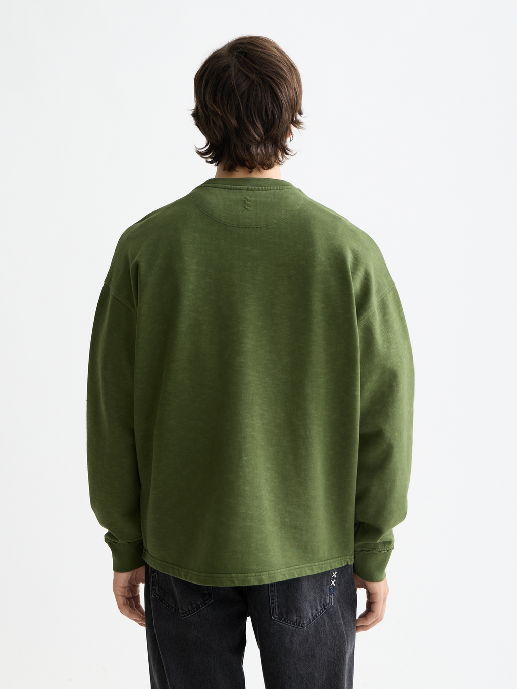 Essentials 3 CROSSES SWEATSHIRT - KHAKI