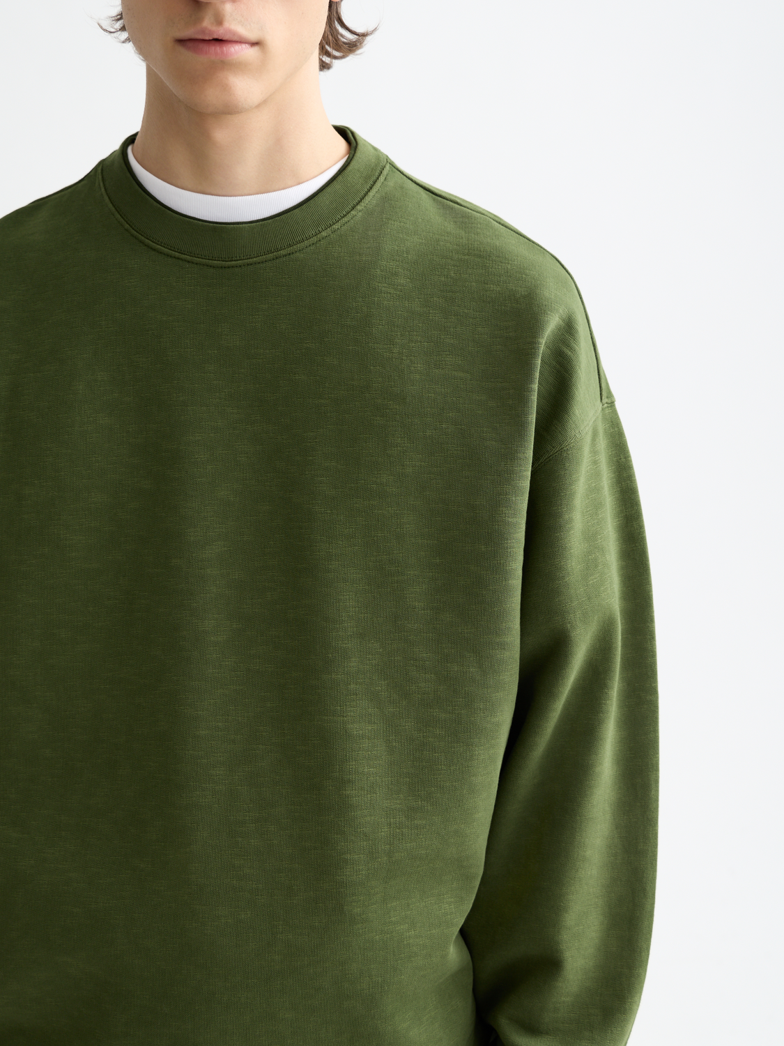 Essentials 3 CROSSES SWEATSHIRT - KHAKI