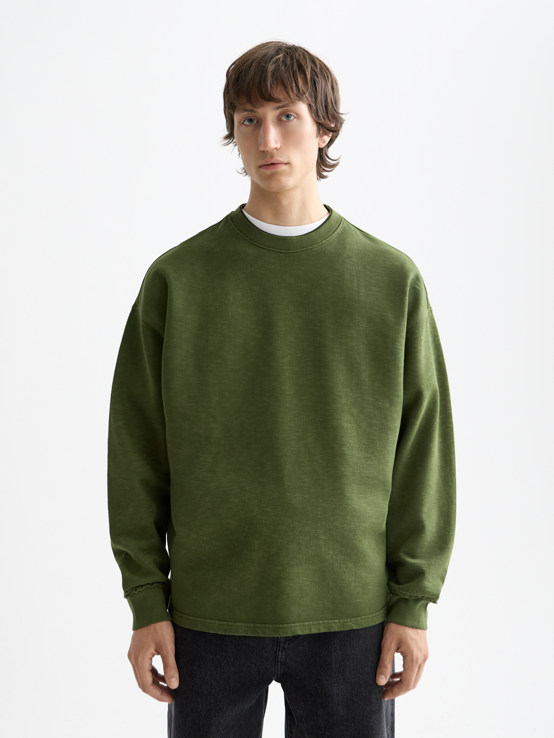 Essentials 3 CROSSES SWEATSHIRT - KHAKI
