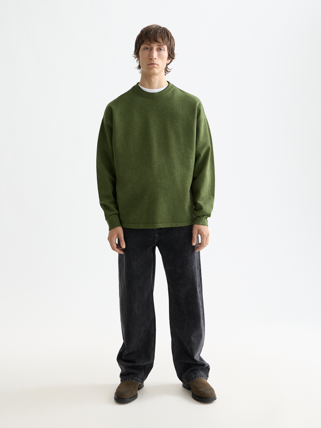 Essentials 3 CROSSES SWEATSHIRT - KHAKI