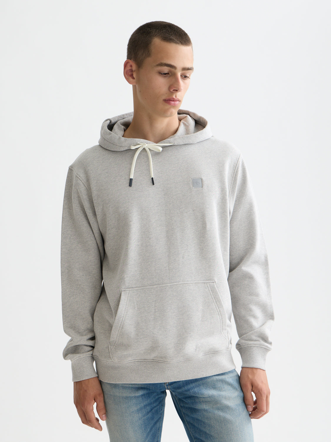 Essentials LOGO HOODIE - GREY MELANGE