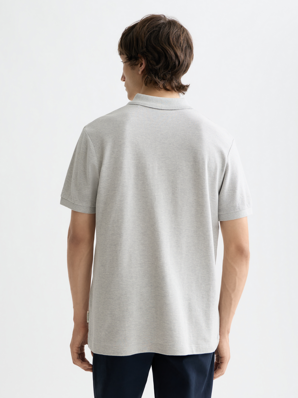 Essentials LOGO PIQUE POLO - GREY MELANGE