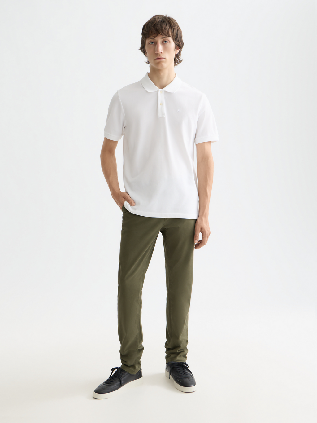 Essentials LOGO PIQUE POLO - WHITE
