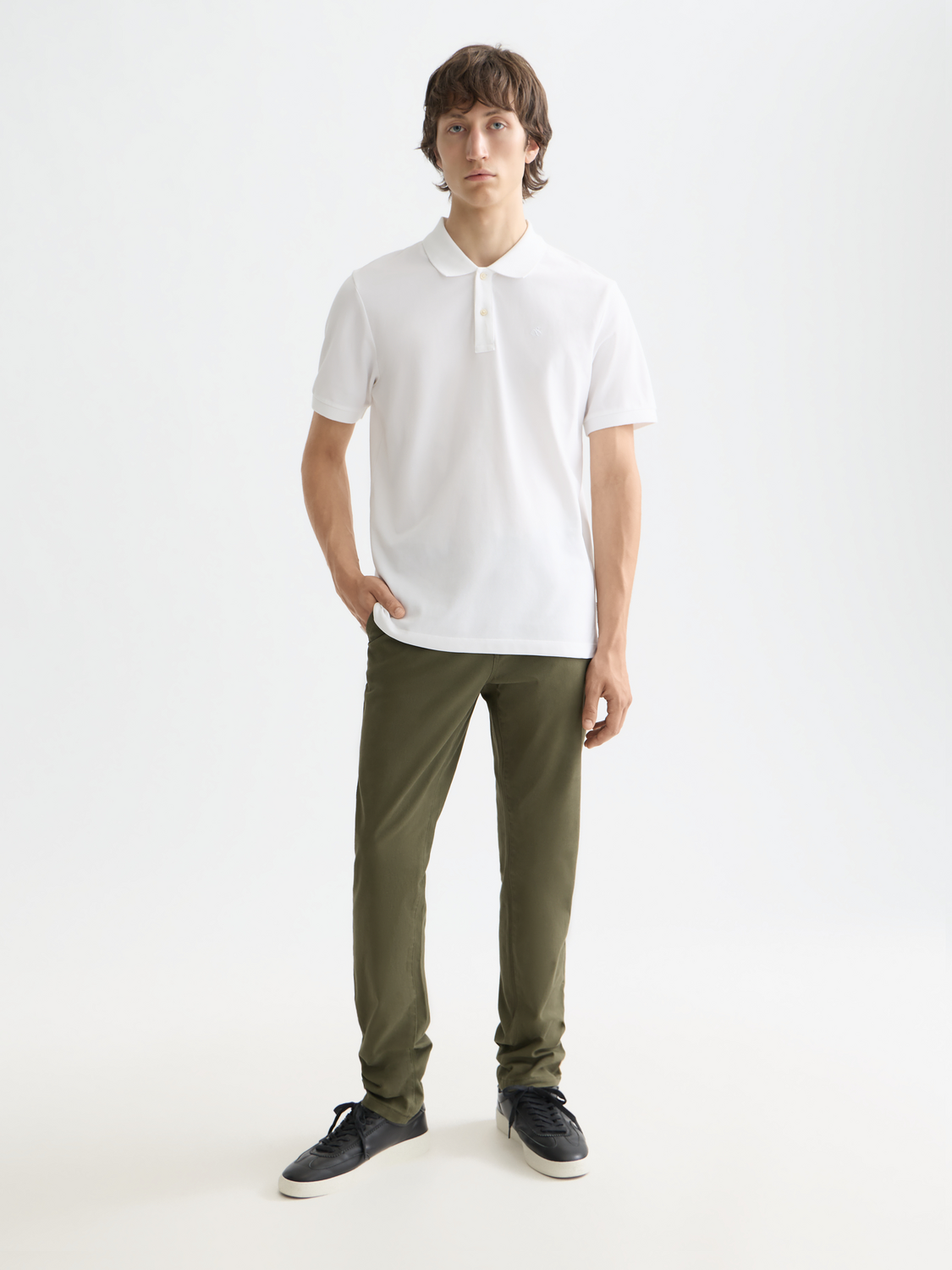 Essentials LOGO PIQUE POLO - WHITE