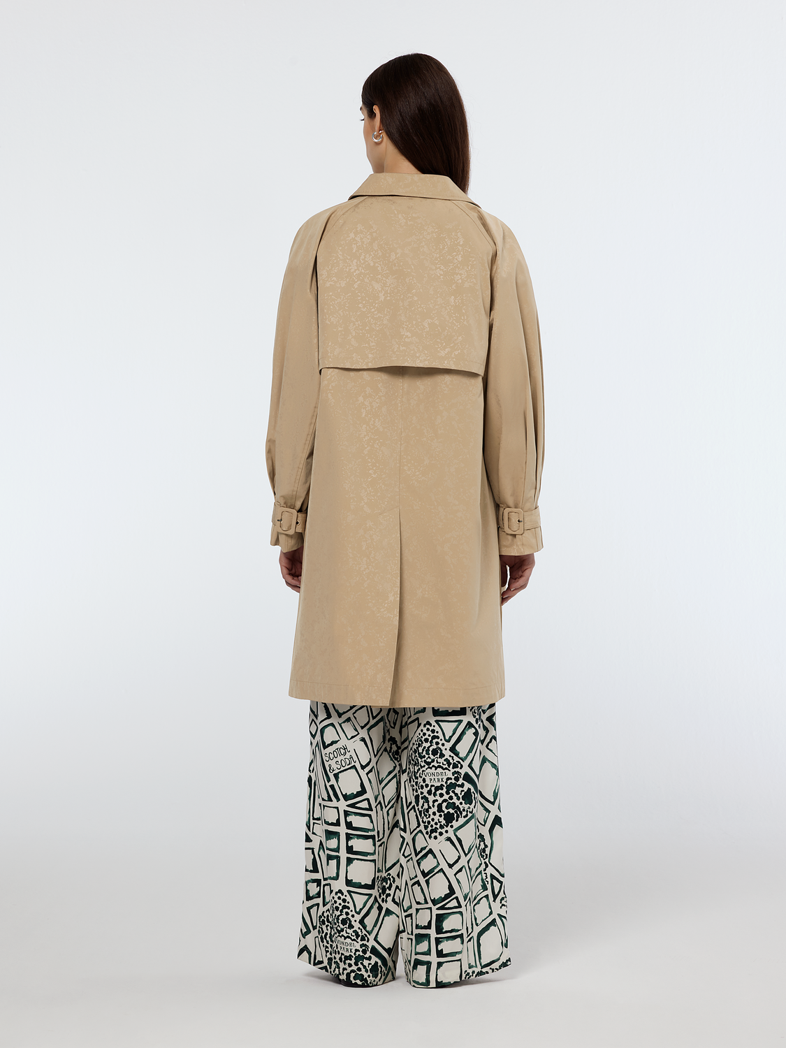Floral embossed carcoat