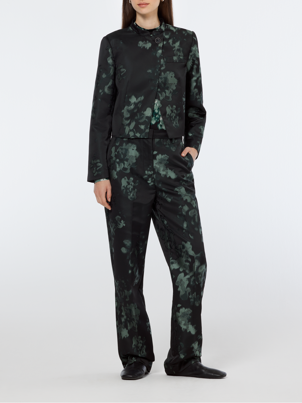 Floral jacquard cropped blazer – Scotch & Soda Amsterdam
