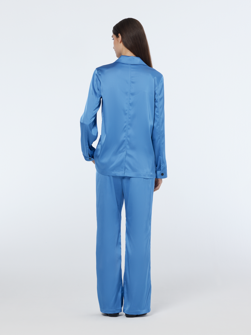 Mae mid-rise bootcut satin pant