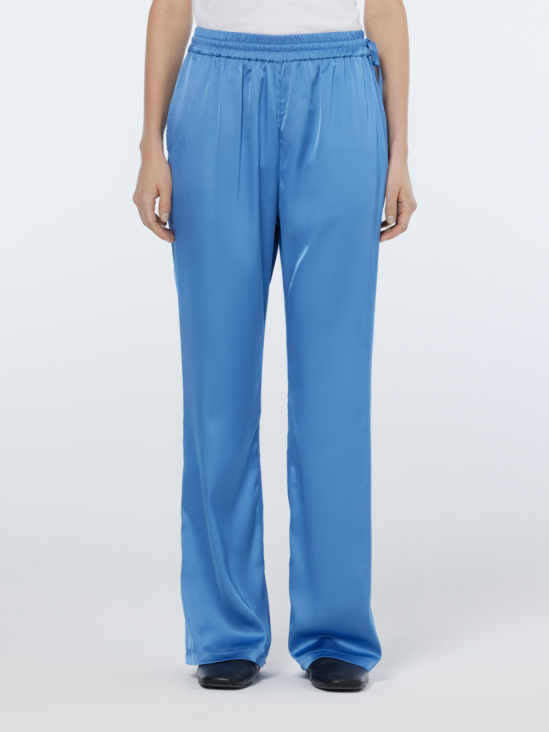 Mae mid-rise bootcut satin pant