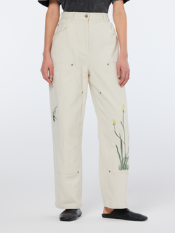 Raine - High rise wide leg embroidered pant