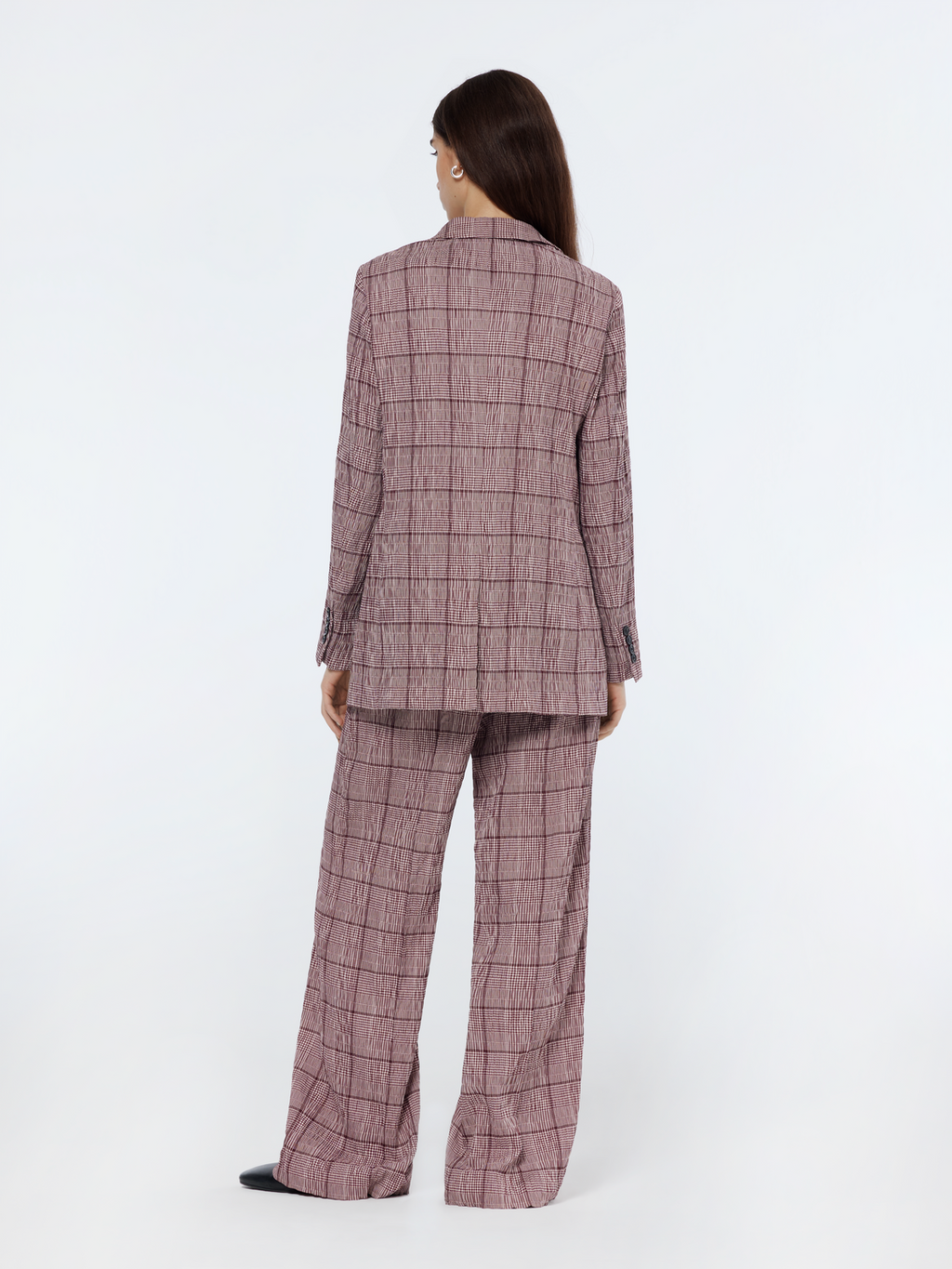 Rose prince of wales seersucker pant