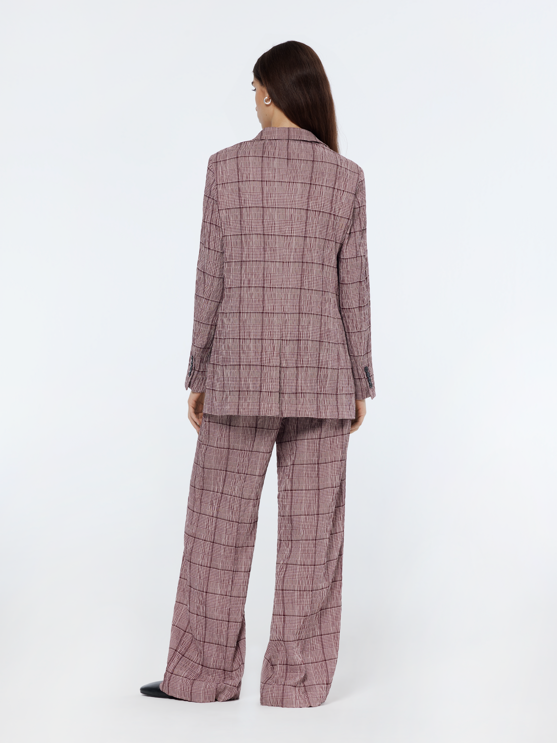 Rose prince of wales seersucker pant