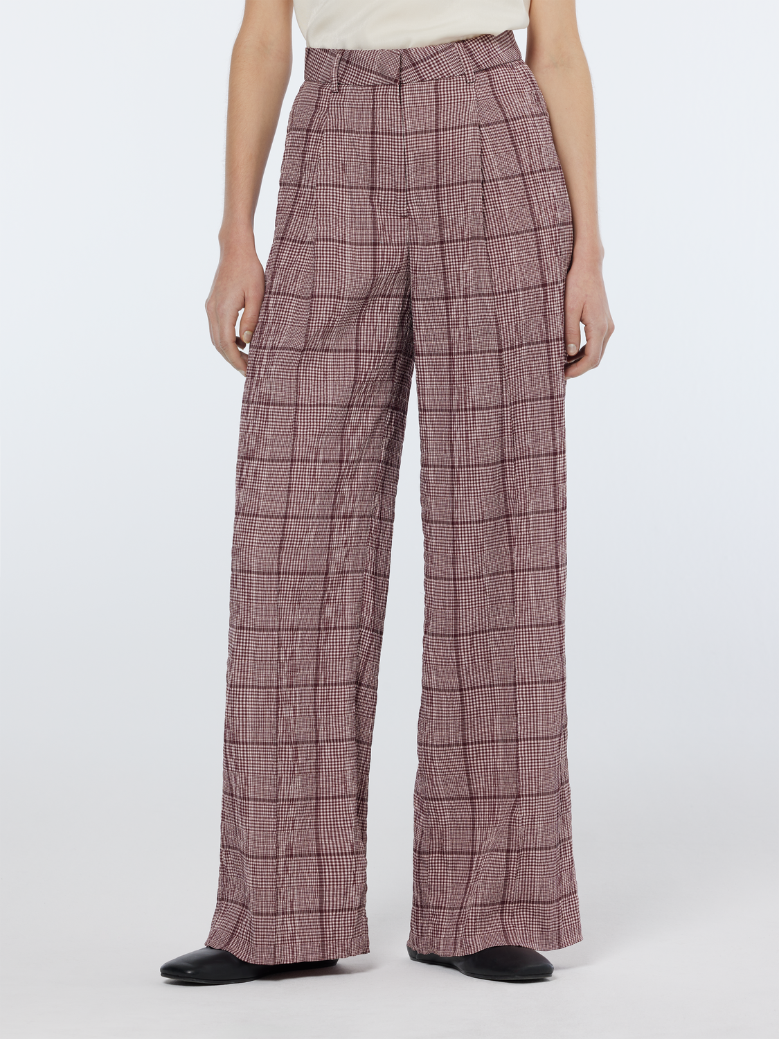 Rose prince of wales seersucker pant