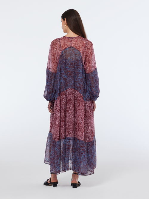 Printed Fil Coupe Maxi Dress