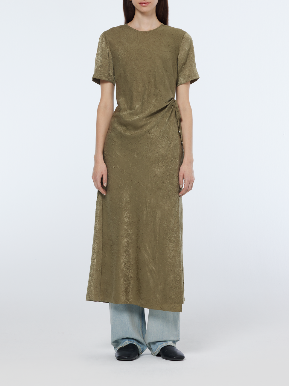 Crushed Satin Wrap Dress – Scotch Soda Amsterdam