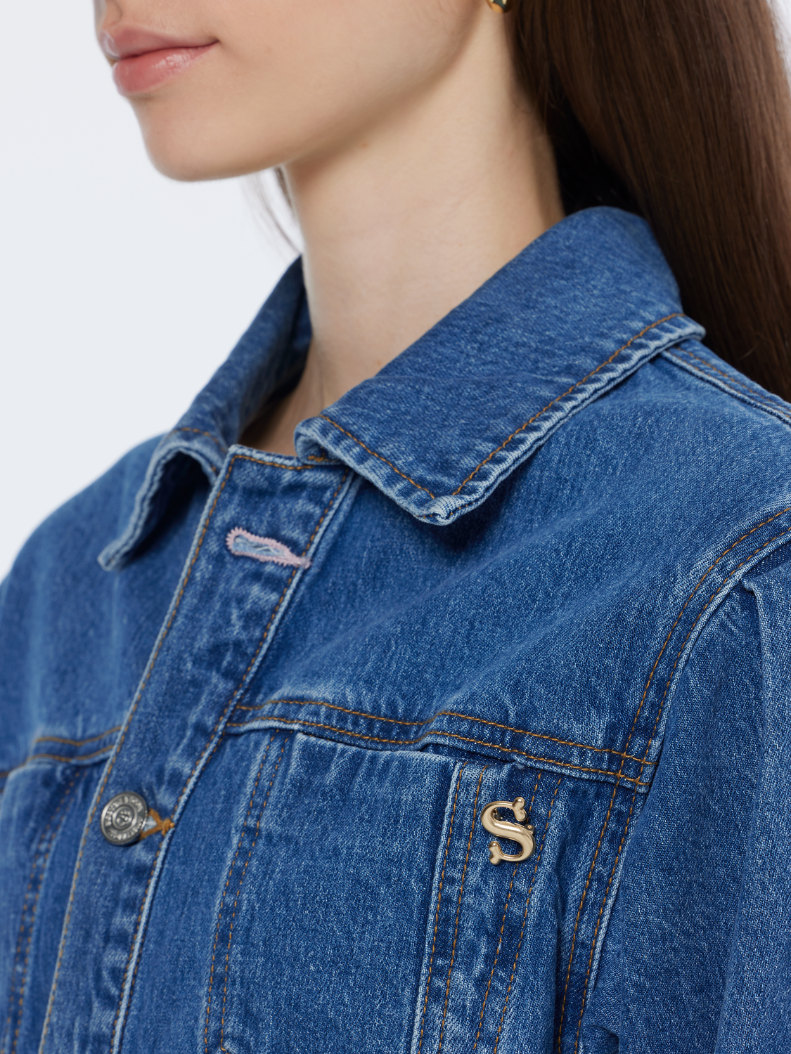 button up denim dress