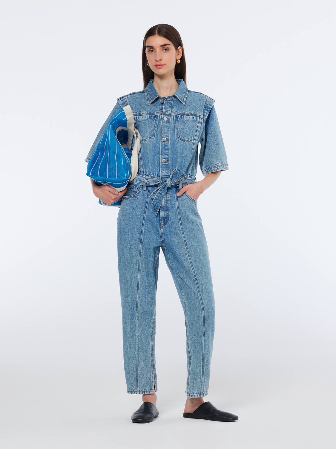 Denim workwear jumpsuit