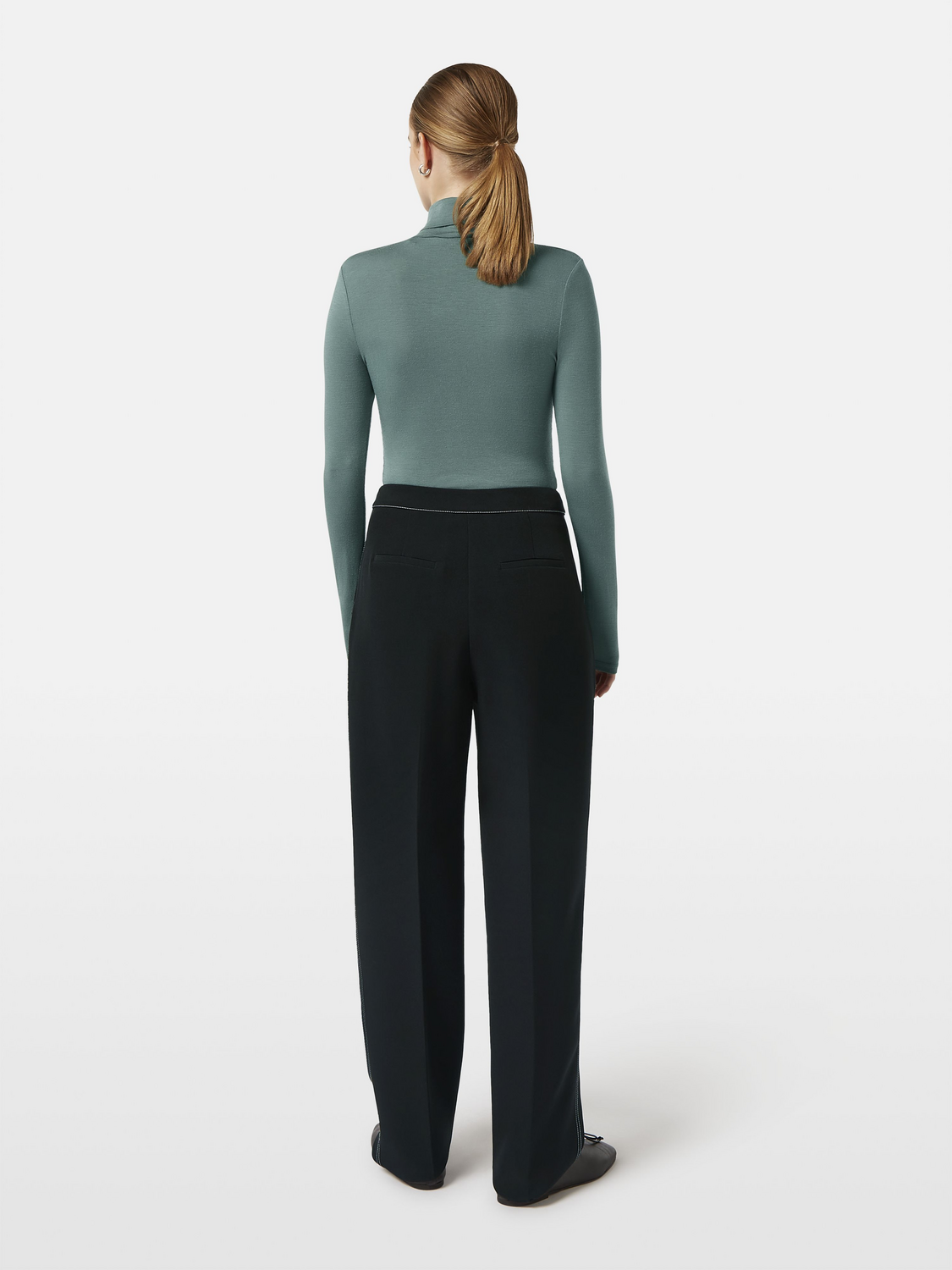 Roll up neck LS t-shirt