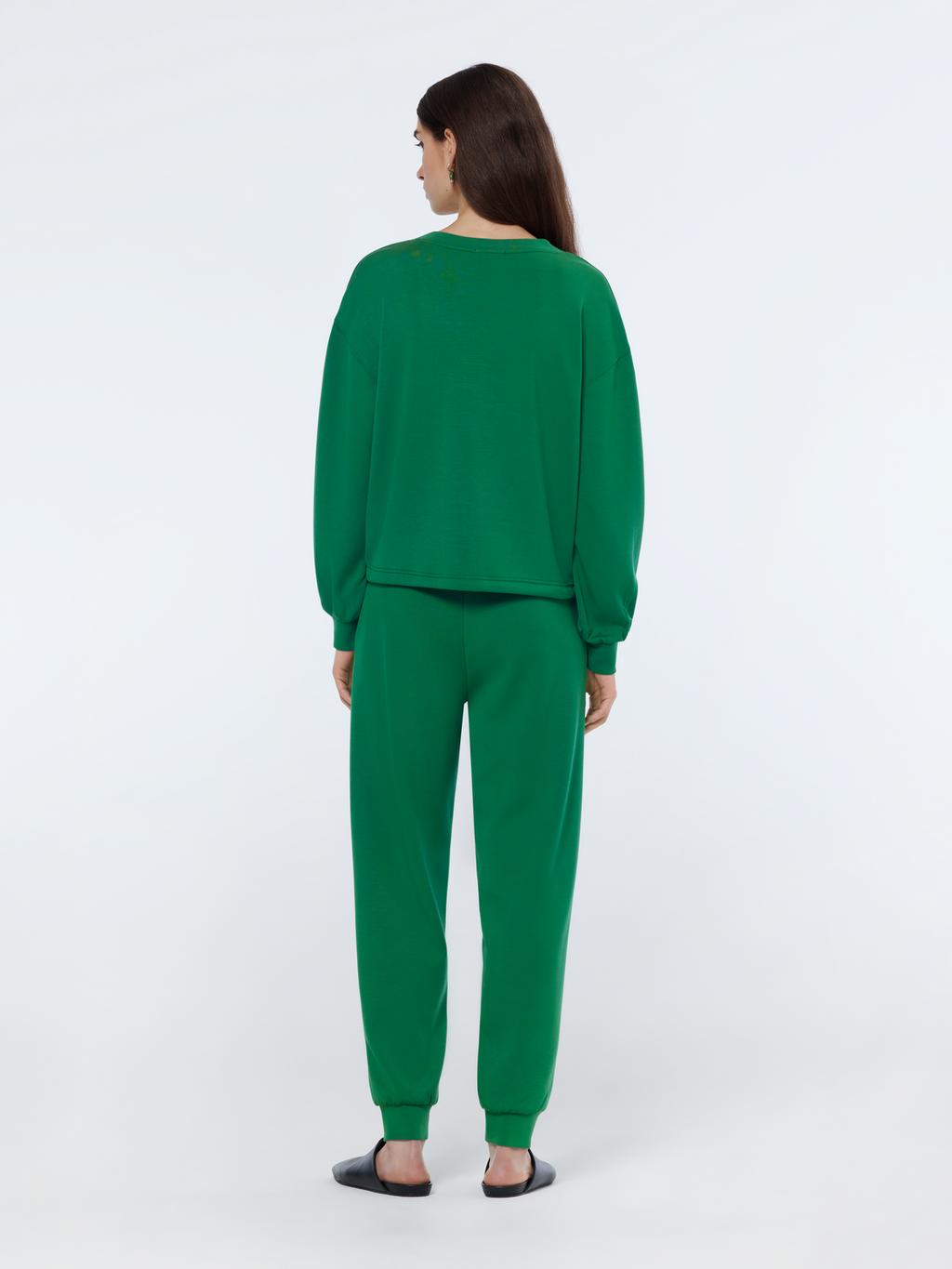 V-neck modal sweatshirt