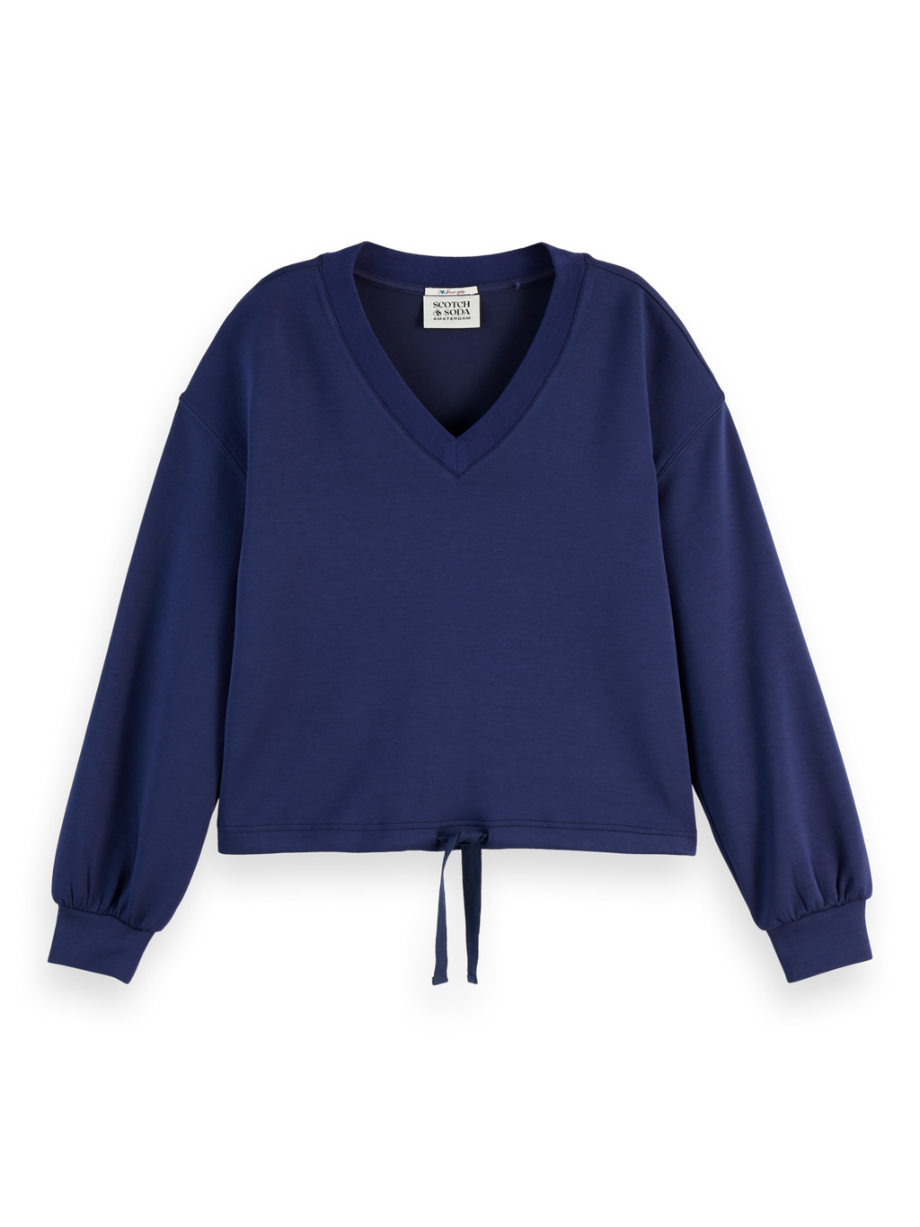 V-neck modal sweatshirt