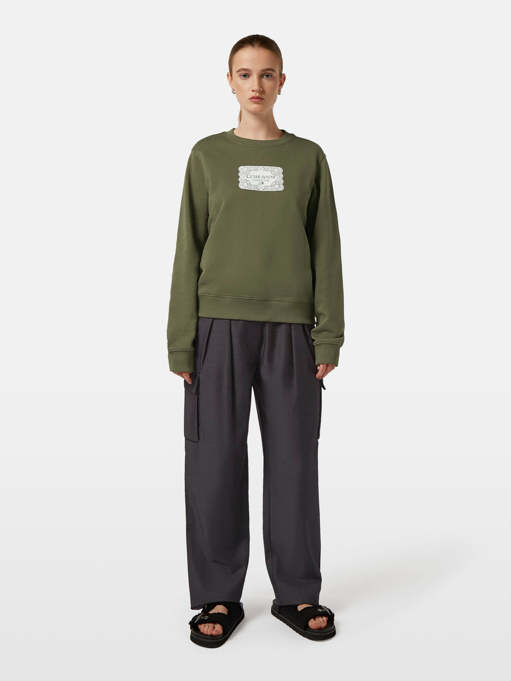 Chest artwork regular sweatshirt